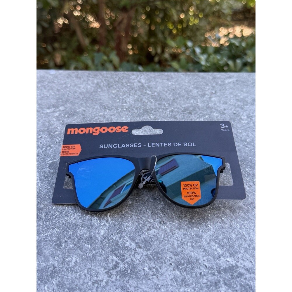 Mongoose Boys Classic Sport Sunglasses Black Frame UV Protection BMX